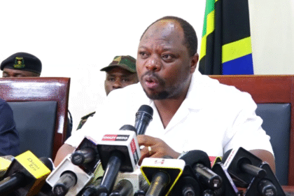 Albert Chalamila addresses a press conference in Dar es Salaam, assuring residents of safety and calm ahead of Tanzania’s October 29, 2025 general elections.